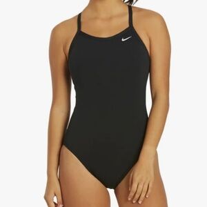 Girls Nike Black Athletic One Piece Swimsuit Size 8
